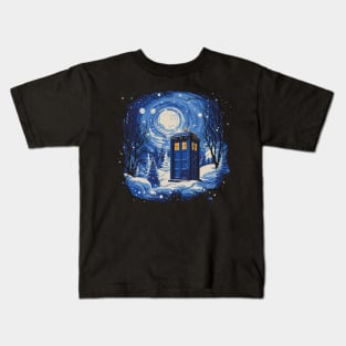 Tardis in the Snow Kids T-Shirt